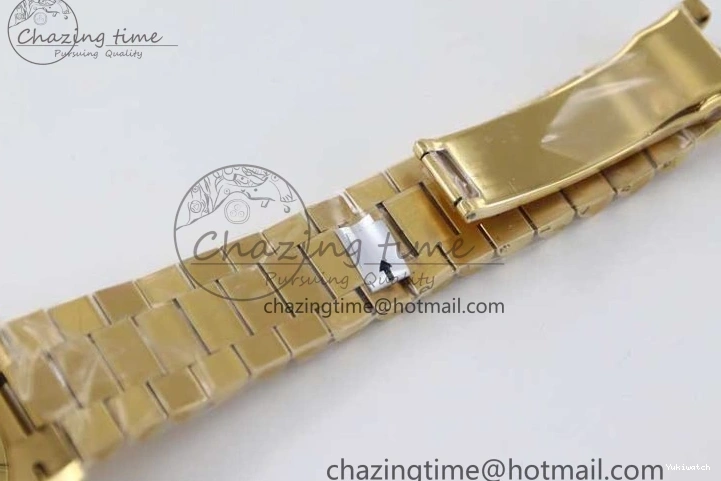 Bracelet YG 40mm Steel 904L 1:1 on YG TWF Dial Edition A2836 Best Crystal Date YG Day 0311